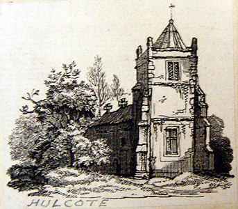 Hulcote church about 1820 by G Sheppard [Z765]